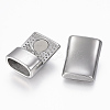 304 Stainless Steel Magnetic Clasps with Glue-in Ends STAS-F130-01AS-2