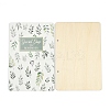 Printed Wooden 2-Ring Loose Leaf Binder Postcard Photo Album Cover DIY-XCP0003-83F-1