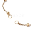 2Pcs 2 Colors 304 Stainless Steel Ball Link Chain Bracelet Making AJEW-JB01305-3