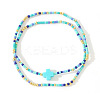 2Pcs Bohemian Glass Seed Beaded Stretch Bracelet Sets XM0961-4-1