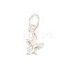 925 Sterling Silver Flower Charms STER-H118-07S-1