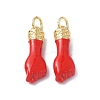 Eco-Friendly Rack Plating Brass Enamel Pendants X-KK-F845-36G-01-3