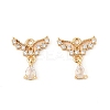 Brass Micro Pave Cubic Zirconia Pendants KK-R219-26G-1