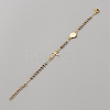 304 Stainless Steel Jesus & Cross Link Bracelet with 201 Stainless Steel Beaded Chains LS-BJEW-WH0012-20A-1
