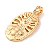 Brass Pendants With Clear Cubic Zirconia KK-S403-04G-2