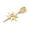 Brass Micro Pave Cubic Zirconia Pendants KK-U047-11G-2