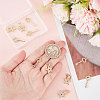 12Pcs 2 Style Brass Micro Pave Clear Cubic Zirconia Beads Pendant KK-BBC0002-96-3