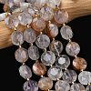 Natural Purple Phantom Quartz Purple Lodolite Quartz Beads Strands G-C116-A184-01-1