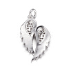 Brass Micro Pave Cubic Zirconia Pendants X-ZIRC-P060-23P-2