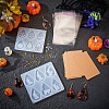  2Pcs 2 Style Halloween Teardrop Pendant Silicone Molds DIY-TA0004-99-5