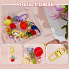10Pcs 5 Styles Fruit Resin & Acrylic Pendant Decorations HJEW-FH00099-4