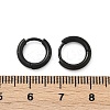 202 Stainless Steel Huggie Hoop Earrings EJEW-F111A-11mm-EB-5