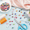 130Pcs 13 Colors 1-Hole Resin Imitation Pearls Shank Buttons BUTT-NB0001-74-4