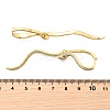 Brass Clear Cubic Zirconia Snake Hoop Earrings EJEW-C147-07G-5