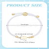 1pc Adjustable Nylon Cord Slider Bracelets for Women BJEW-LP0001-33B-G-2
