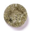 Resin with Natural Rutilated Quartz Chip Stones Ashtray DJEW-F015-05G-1