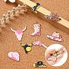 10Pcs 10 Styles West Cowboy Theme Alloy Enamel Pendants ENAM-YW0004-51-5
