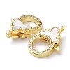 Rack Plating Brass Micro Pave Clear Cubic Zirconia Lobster Claw Clasps KK-F858-07C-G-2