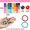 1000Pcs 40 Colors Baking Paint Imitation Jade Glass Round Beads DGLA-YW0001-32-3