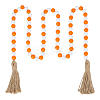Wood Beads Tassels Pendant Drcorations HJEW-PH02016-1
