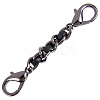 1Pc Black PU Leather Alloy Crub Chain Purse Strap Extenders for Purse Making PURS-CL0001-10C-1