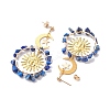 Vintage Natural Lapis Lazuli Ear Studs EJEW-JE05807-04-5