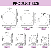 54Pcs 7 Styles Brass Hoop Earring Findings KK-BC0013-33P-2