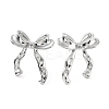 Bowknot Rack Plating Brass Studs Earrings for Women KK-Z038-11P-1