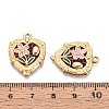 304 Stainless Steel and Enamel Pendants STAS-T068-84A-3