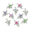 12Pcs 6 Colors Evil Eye Resin Pendants RESI-CJ0004-02-9
