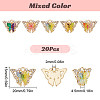 20Pcs Rack Plating Golden Alloy Pendants ALRI-SC0001-45-2