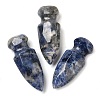 Natural Sodalite Craved Sword Model Ornament DJEW-C019-02H-1