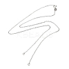 Rhodium Plated 925 Sterling Silver Cable Chains Necklace Makings STER-B001-03P-B-1