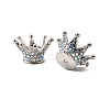 Alloy Rhinestone Crown Beads FIND-NH0001-19P-2