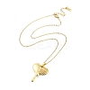 Melting Heart 304 Stainless Steel Pendant Necklaces NJEW-G083-02C-G-3