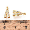 Brass Micro Pave Clear Cubic Zirconia Charms KK-N276-18G-3