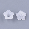 5-Petal Transparent Acrylic Bead Caps FACR-T001-10-2
