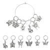 Butterfly Alloy Multifunction Pendant Decorations HJEW-CJ00005-1