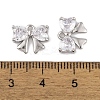 Brass Micro Pave Clear Cubic Zirconia Charms KK-L212-11P-3