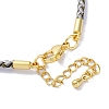 Polyester Cord Braided Bracelet Makings MAK-Z003-01G-12-3