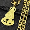 Virgin 201 Stainless Steel Pendant Necklaces for Men Women NJEW-K283-18G-1