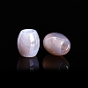 Natural Grey Agate Large Hole Barrel Beads PW-WG3EBC5-07-1