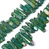 Spray Painted Electroplate Natural Quartz Crystal Points Beads Strands G-Q610-02E-1