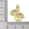 Brass Micro Pave Cubic Zirconia Pendants KK-M300-27G-02-3