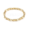 Clear Cubic Zirconia Oval Link Chain Bracelet BJEW-E015-01G-1
