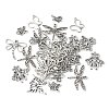 50Pcs 10 Styles Tibetan Style Pendants TIBEP-FP0001-15-4