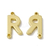 Rack Plating Brass Letter Connector Charms KK-C007-38G-R-2