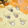 DIY Stainless Steel Graduation Brooches Making Kits AJEW-NB00020-4