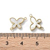 Ion Plating(IP) 304 Stainless Steel Pave White Shell Connector Charms STAS-Z099-03G-03-3