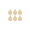 Brass Micro Pave Clear Cubic Zirconia Pendants KK-BC0013-89-7